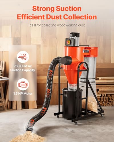 VEVOR 1.5HP Cyclone Dust Collector