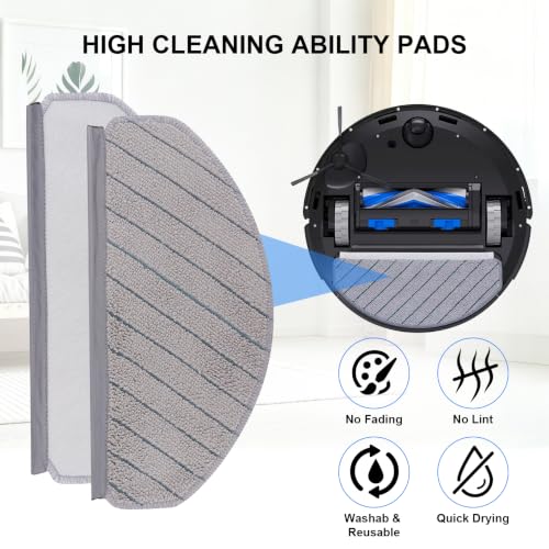 Image of Replacement Parts for ECOVACS DEEBOT N20 Pro Plus, N20 Plus and for Yeedi C12 Pro Plus, C12 Vacuum Cleaner - Spare Accessories Kit Include 1 Main Brush 4 Side Brush 4 Filter 4 Mop Pad 4 Dust bag