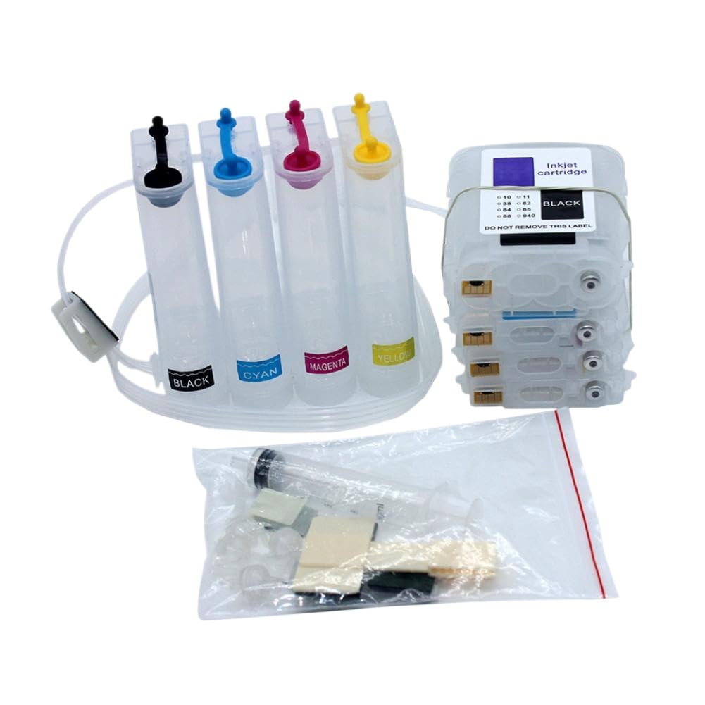 Sistema CISS de 4 Colores con Chip Compatible con HP Designjet 111 completo 6