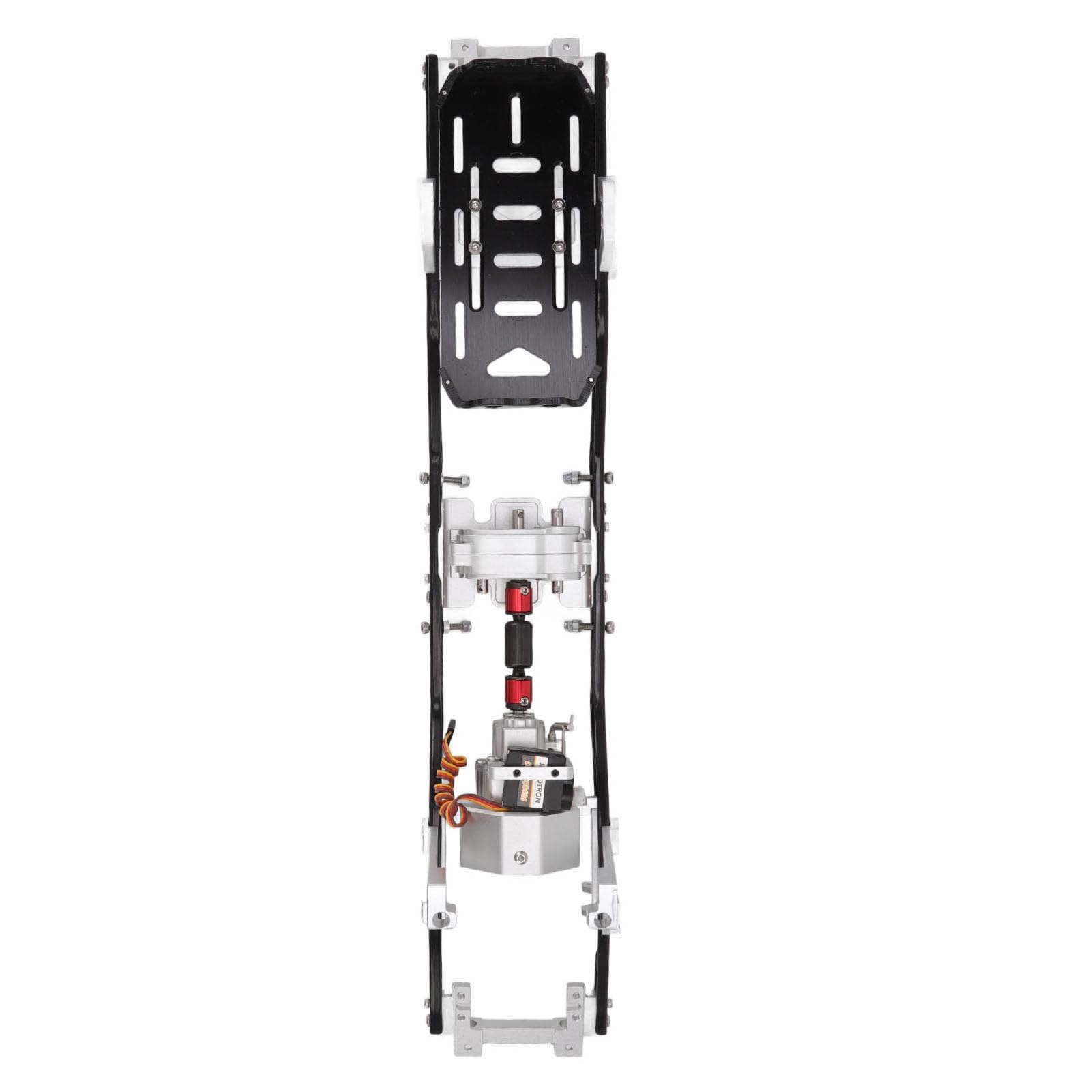 para vehículo con orugas RC 1/10, chasis de metal, modo de 2 velocidades, caja de cambios delantera, distancia entre ejes de 313 mm, para una construcción duradera (Plata)