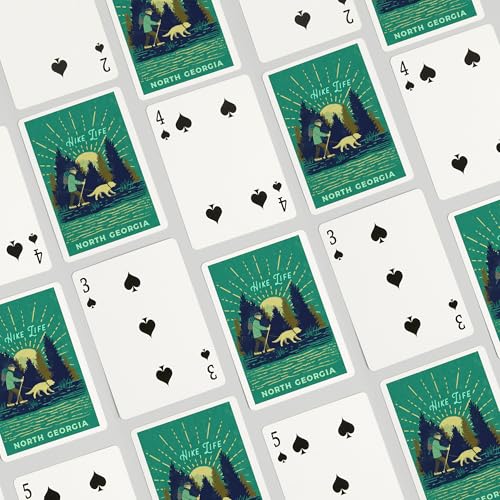 Baraja de 52 cartas tamaño póker Lake Life Series miniatura 4