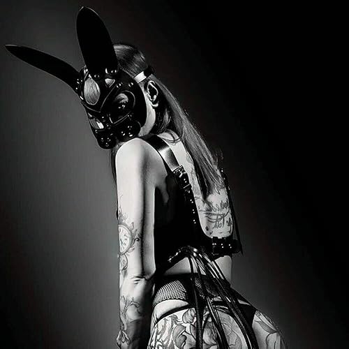 Miniatura 4 de Máscaras de cuero para mujer, máscara de máscara para mujer, máscara de media cara de animal, máscara de fiesta para cosplay, accesorio de disfraz