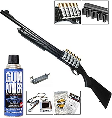 Amazon 東京マルイ ガスガン M870タクティカル ガスショットガン フルセット ガスショットガン 対象年令18才以上 付属物 東京マルイ ガンパワーhfc134aガス 400g ショットシェルホルダー ショットシェル型30発マガジン 5本 マルイbb弾0 2g 1600発 Bb