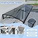 Awning for Door Entrance 40x48 Inch, Polycarbonate Canopy Front Door Awnings Exterior with Separate Drainage, All-Weather UV, Rain & Snow Protection for Porch, Patio, Window, or Deck