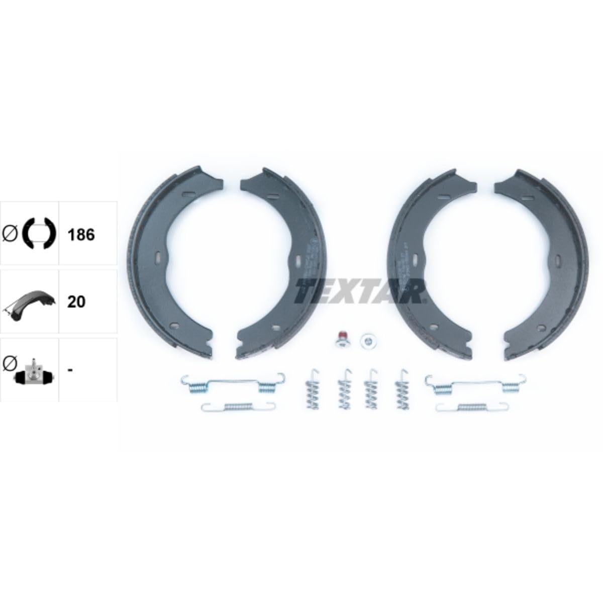 TEXTAR Bremsbackensatz, Feststellbremse 91061900 Kompatibel mit: MERCEDES-BENZ EQV, eVITO Kasten, eVITO Tourer, MARCO POLO Camper, V-CLASS, VIANO, VITO/MIXTO Kasten, VITO Bus, VITO Kasten | 91061900 für Eqv Evito Marco V-Klasse