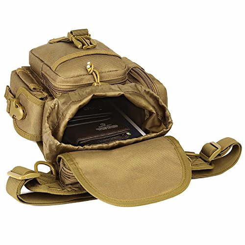 Hiking Outdoor Military Tactical Thigh Leg Waist Pack Fishing Bag Special Waterproof Drop Utility Thigh Pouch (Night Camouflage) - Image 4