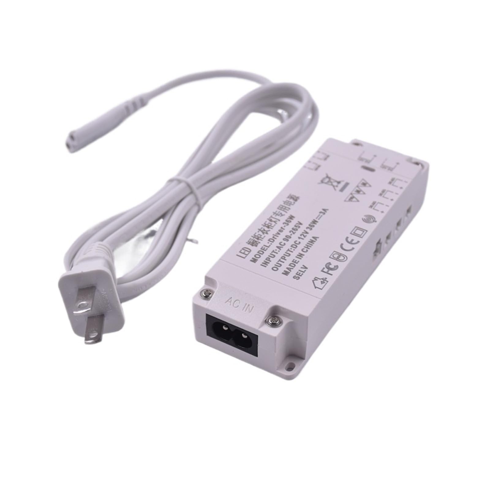 PWANUIGTE LED Wardrobe Cabinet Light Power Supply 12V Interface Constant Voltage Induction(12V-3A-36W-7 interfaces)