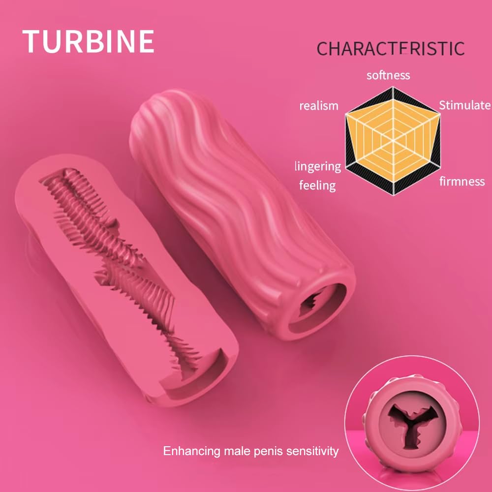 Super Tight Male Masturbator Cup Tiny Glans Desensitization Adult Sex Toy Pocket Pussy, 4.3inch Male Handjob Penis Training Delay Ejaculation for Men 3D Realistic Texture Oral Sex Male Masturbators