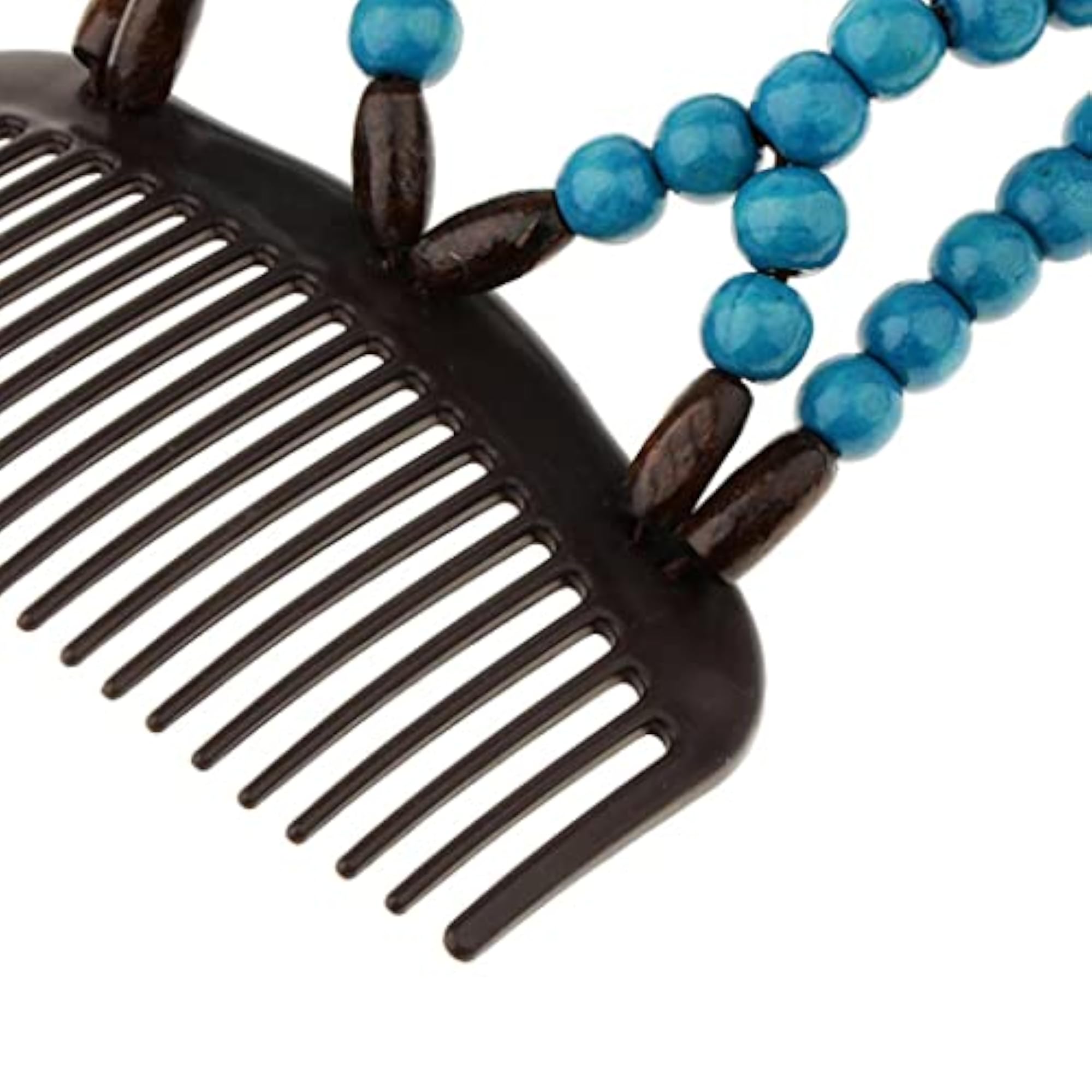 Double Clip Beaded Hairpin Bow Comb