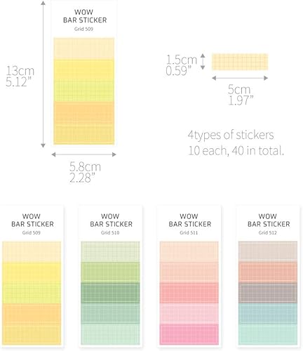 Miniatura 3 de Monolike Wow - Juego de calcomanías para barra de fotos B - Calcomanías lindas de tamaño pequeño, calcomanías cuadradas