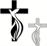 YXXMCRAFT Gray Cross & Dove Metal Cutting Dies - Scrapbooking Stencils, DIY Card Making Embossing Templates, 14.2x9.5cm Carbon Steel