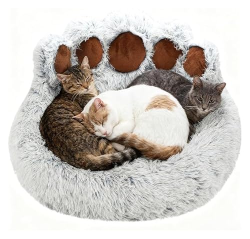 Cama redonda y esponjosa for mascotas, cama antideslizante for perros de felpa, cama suave for gatos a máquina, abrazo de rosquilla for mascotas pequeñas y medianas, diseño acogedor(XXX-Large)