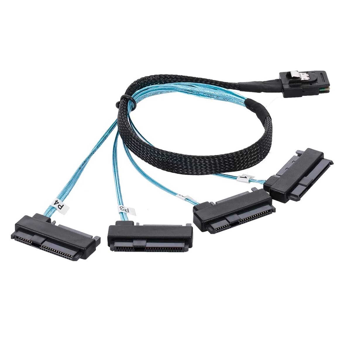 Wewnętrzny 36-pinowy mini SAS SFF-8087 Host do 4 ostrzy SFF-8482 SAS dysk twardy i kabel zasilający SATA 50 cm