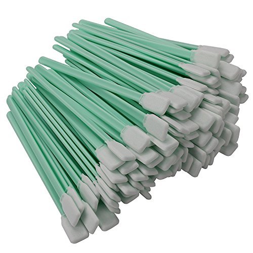 Cleanmo Cleaning Swabs, 100 pcs/Bag, Rectangular Head, Gun Cleaning swabs,Inject Printer Head Cleaning.Disk Drives Cleaning,Epson, HP, Mutoh, Mimaki
