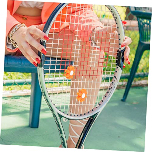 WOONEKY 6 Pçs Amortecedor De Flor Em Forma De Flor Amortecedor De Silicone Amortecedor De Raquete De