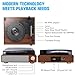 Vinyl Record Player Turntable,Built-in Bluetooth & 2 Stereo Speakers,Record Player 3 Speed 3 Size Turntables for Vinyl Records,Headphone,Auto Stop,RCA Line (Brown)