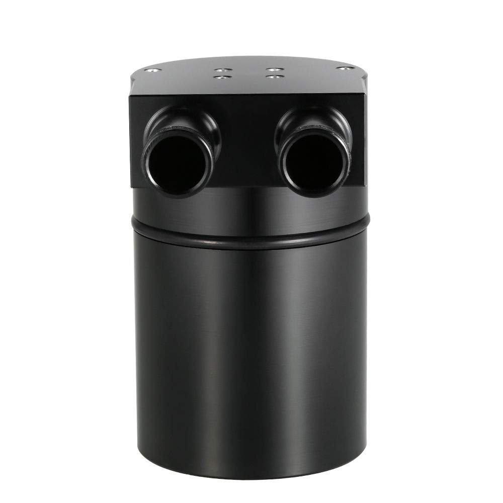 OSIAS Bottiglia di serbatoio in lega di alluminio scolpito, contenitore per la raccolta dell'olio con diaframma per N54 335i 535i, altamente compatibile con Mance Black 19 mm 0,75 pollici