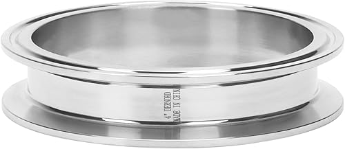 Miniatura 12 de DERNORD Tubo de carrete sanitario con extremos de abrazadera, tubo redondo sin costuras de acero inoxidable 304 con brida de virola de triple