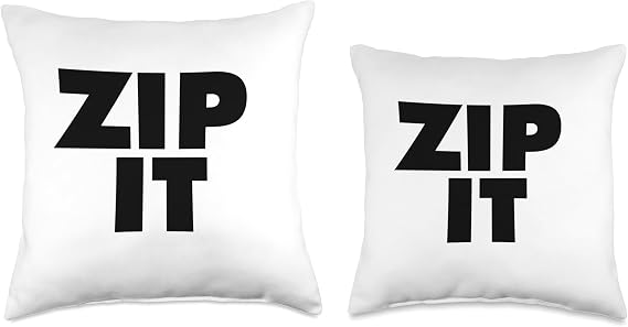 ZIP IT Throw Pillow