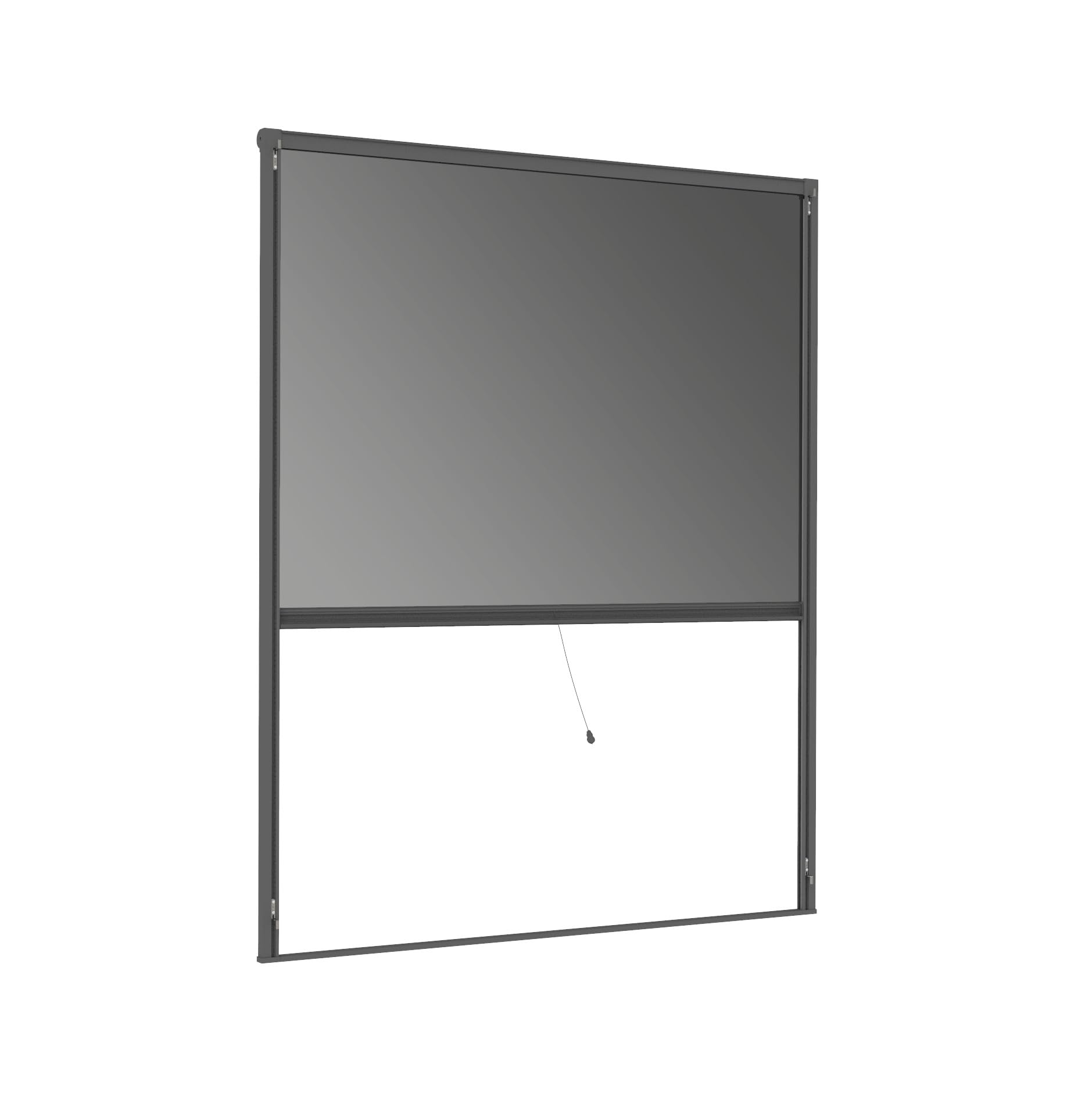 Windhager COOL Sonnenschutz Rollofenster zum Einhängen, Fliegengitter Alurahmen, Hitzeschutz Fenster, Mückenschutz, Selbstbausatz 100 x 160cm, anthrazit