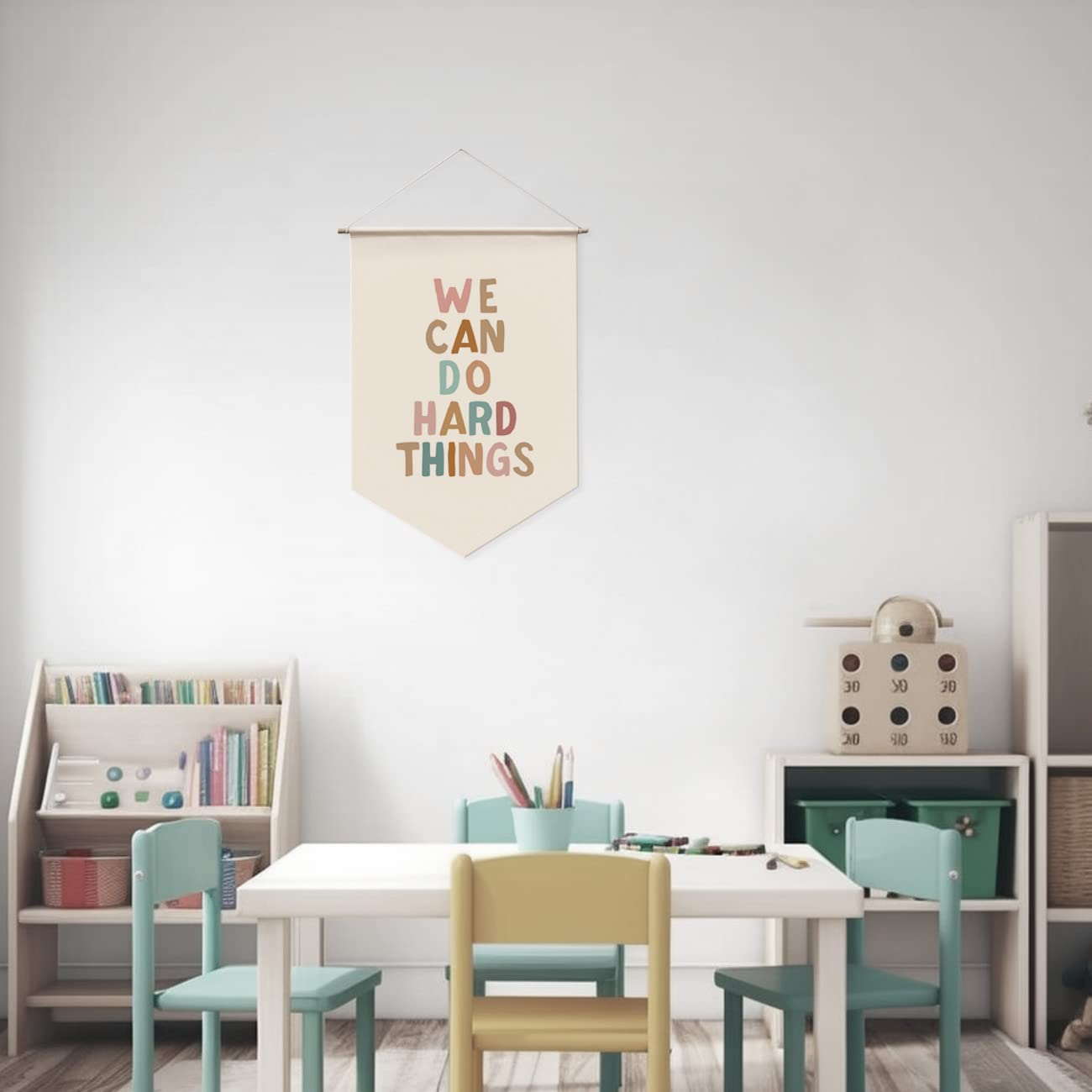 Wheatwin Poster Motivazionale Con Cornice In Legno – 30,5x40,6 Cm – Frasi Positive Per Bambini, Aula, Sala Giochi, Ufficio