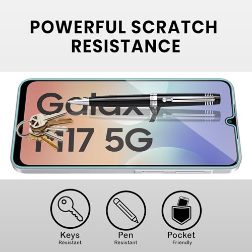 Image of FIRST MART Tempered Glass Screen Protector for Samsung Galaxy A17 / Galaxy M17 / M36 / F36 / Galaxy F17 - Full-Glue Screen Guard, 3D Edge to Edge, HD Clear, Bubble-Free, Case-Friendly, Black, Pack of 2
