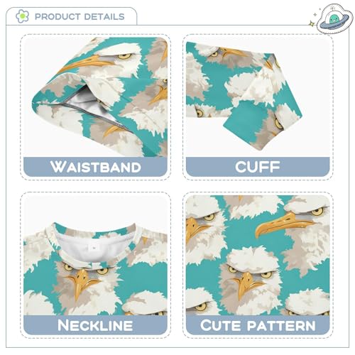 JUNZAN Cartoon Albatross Face Green Big Girls Hoodie Sweatshirt Long Sleeve Outerwear for Kids Party 4T3