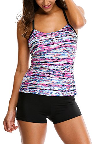 Charmleaks Womens two piece swimsuits for women swimwear tankini set, Size Medium, Floral Charmleaks Womens two piece swimsuits for women swimwear tankini set, Size Medium, Floral