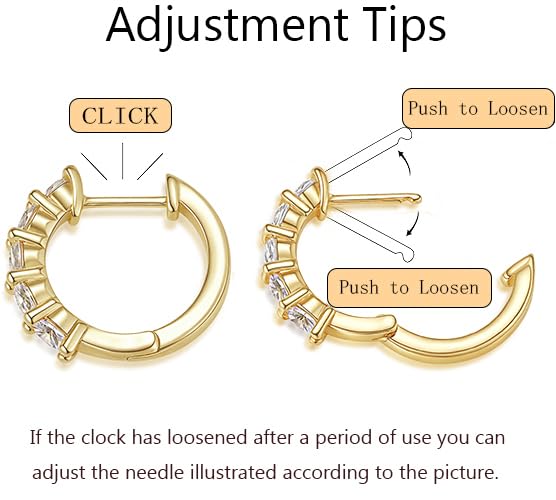 Evabelle Gold Hoop Earrings for Women 14K Real Gold Plated Cubic Zirconia Diamond Hoop Earrings Huggie Hoop Earring Women Earrings Earring for Men 925 Sterling Silver Post Hypoallergenic3