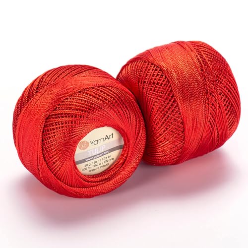 Image of YanrArt Tulip%100 Microfiber Silky Yarn - Suitable for Summer Clothes and Home Accessories Curtains, Runners, Tablecloths - S. Fine(1) Weight Yarn - 1.70 Oz, 273 Yds (421)