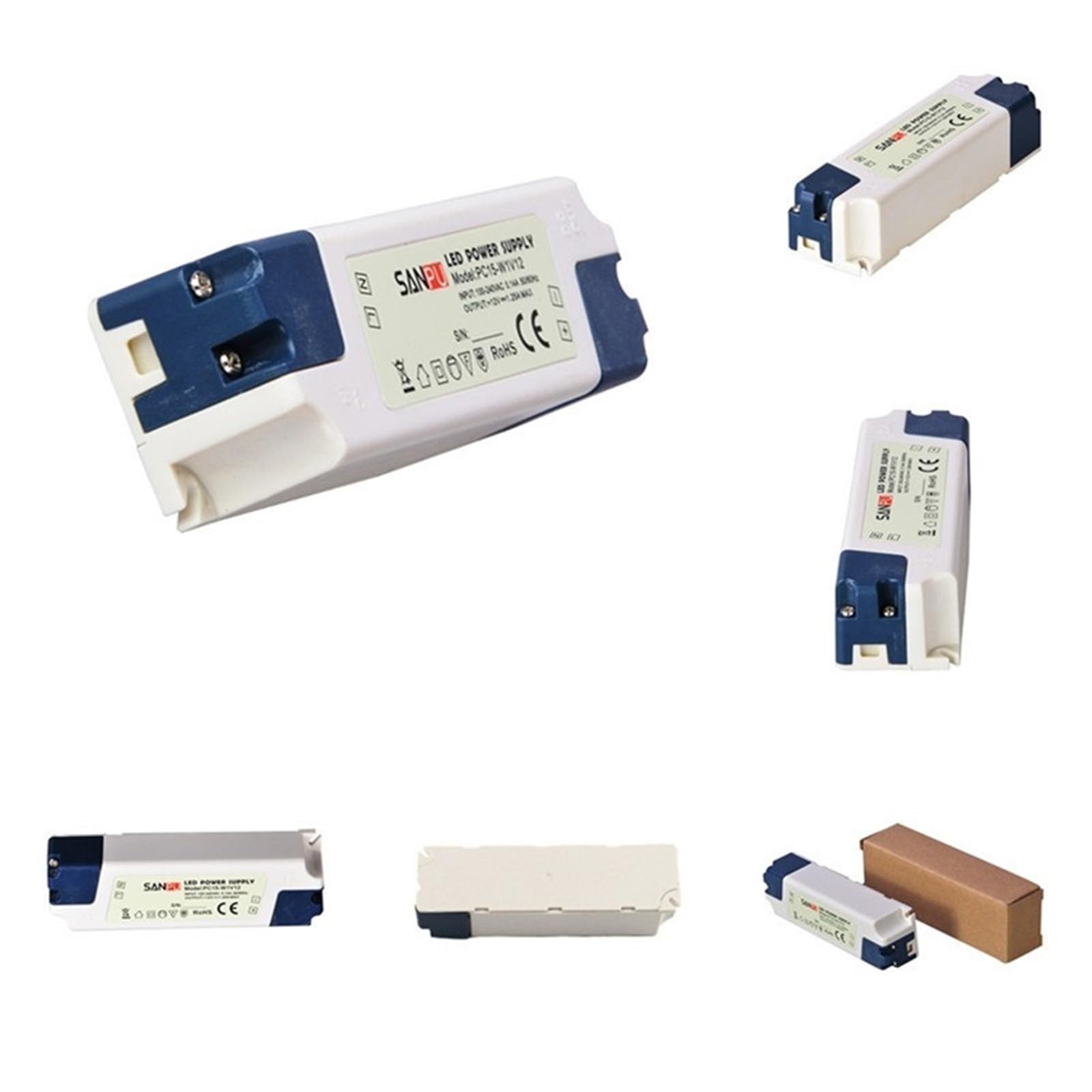 Driver LED Alimentatori Switching 12 V 15 W 1 A Trasformatori di Illuminazione 110 V 220 V CA/CC Contenitore Pieno