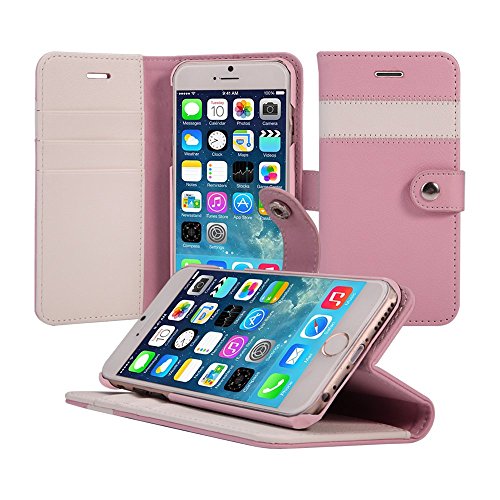 iPhone 6S Plus Case, AceAbove iPhone 6S Plus Wallet case [Pink] - Premium PU Leather Wallet Cover with [Card Slots] and [Stand] Function for Apple iPhone 6 Plus (2014) / iPhone 6S Plus (2015)