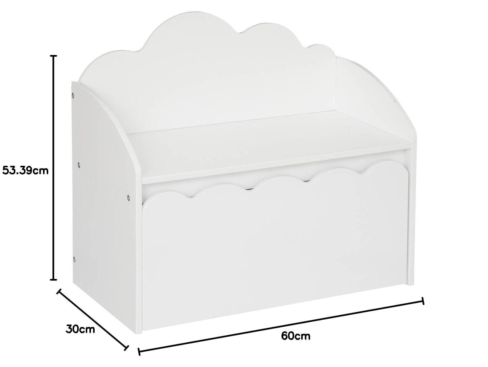 ATMOSPHERA CREATEUR D'INTERIEUR - Panchina per bambini nuage in legno bianco 60x30cm