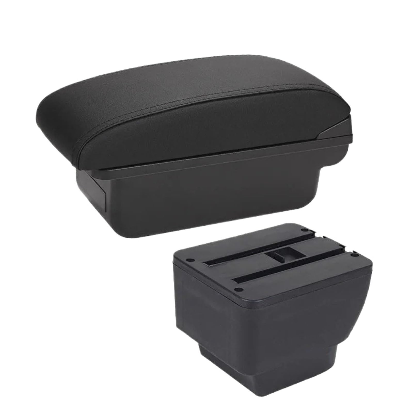 UMDJJU For MAZDA 2 For Demio Armrest Car Box Retrofit Parts Storage Accessories Interior Details Car Centre Console Armrest Box(C2 Black line NO USB)