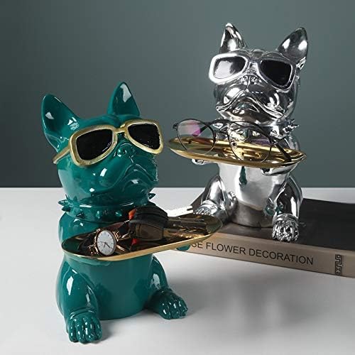 Creative animal storage box ornament living room porch shoe cabinet key creative method Sunglasses dog home decoration - (Color: Lilac)