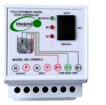 Imagine Technologies Fully Automatic Water Level Controller and Indicator with 3 Sensor(IT80WLC)