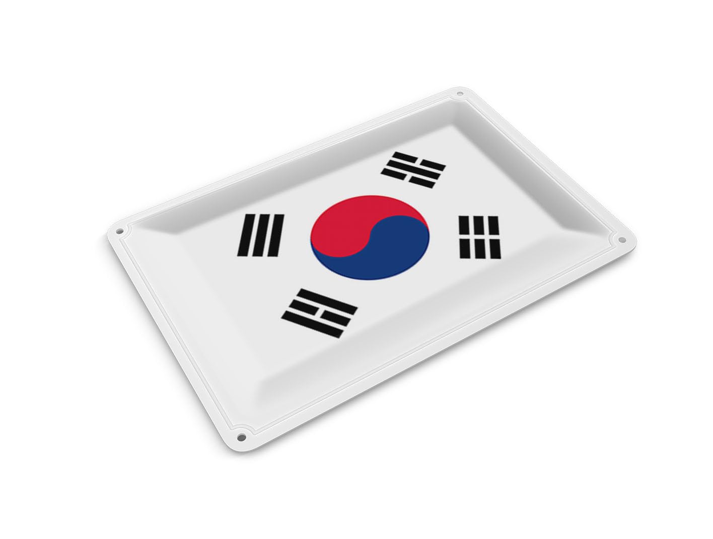 Femer Tin Postcard Flag of South Korea 14 x 10 cm Flag of South Korea Decorative Sign