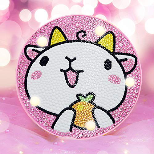 Angle&H DIY 5d Peinture Au Diamant Lumières De La Nuit Fait Main Ouvrages d'art Forage Complet Enfants Lampe De Chevet Artisanat d'art pour La Décoration De La Maison Ou des Cadeaux Cover