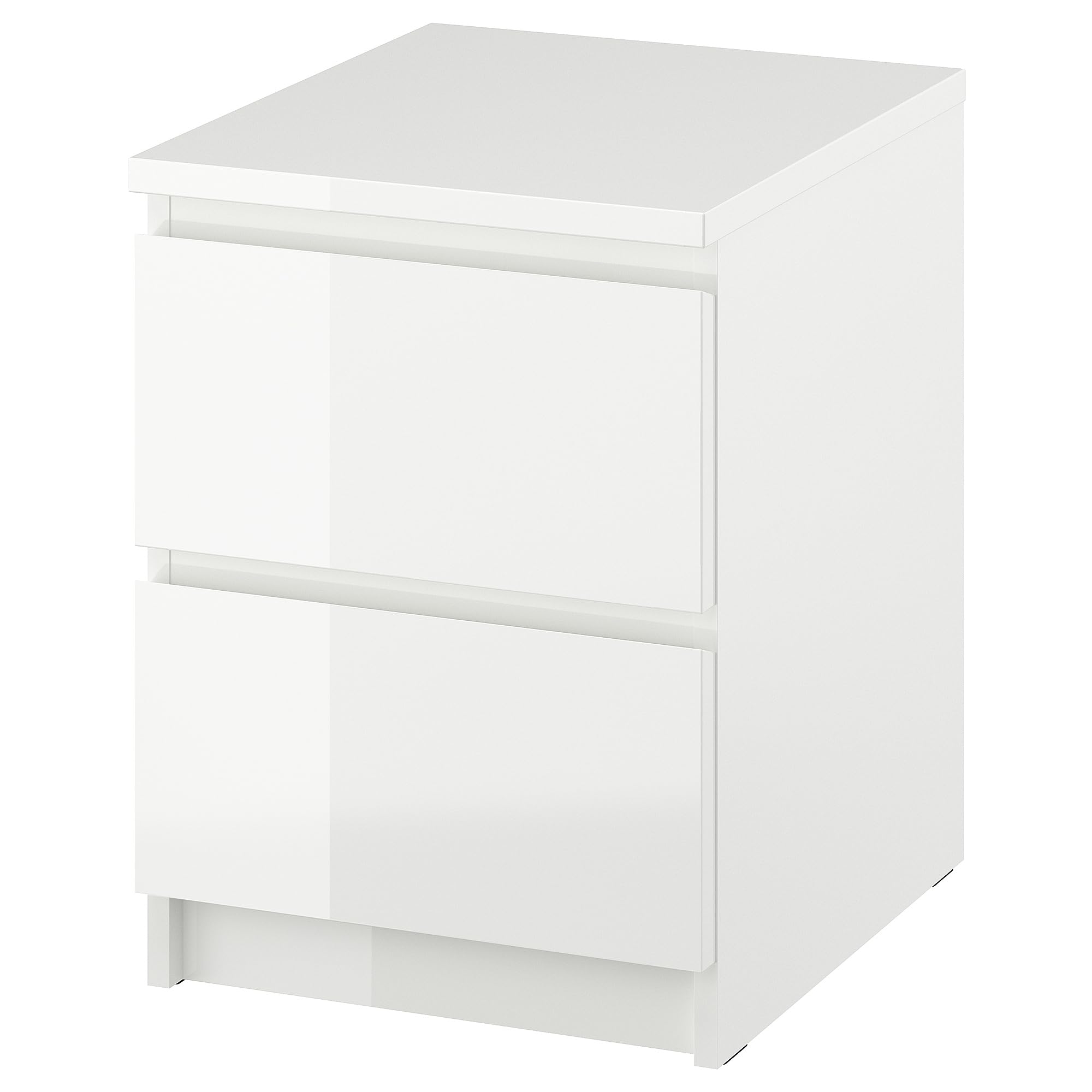 MALM Chest of Drawers with 2 Drawers, Furniture, 40 x 55 cm, High Gloss White Home & Kitchen