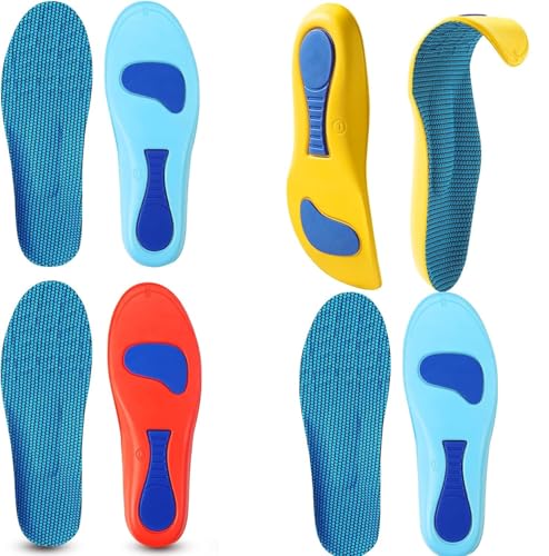 Dtenlur 4 Pares Plantillas Ortopédicas para Fascitis Plantar Unisex Plantillas para el Soporte del Arco Plantar Soporte del Arco Plantar para Pie Plano y Pie Cavo para Hombres y Mujeres (39 40 260mm)