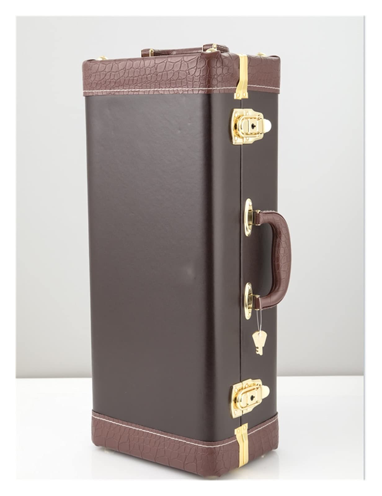 Sax Principianti Kit Tenor Sax Alto Sassofono Keys Placcato in Nichelato Keys Strumento A Legna con Cassa Cappotto Strumento a fiato (Color : Alto Sax Case Brown PU)