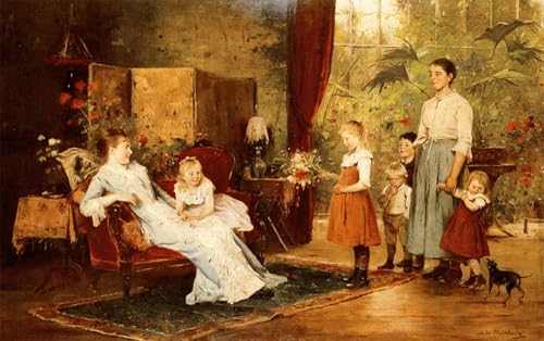 Toile murale abstraite salon chic avec la peinture La Fête de la Dame 60x90cm