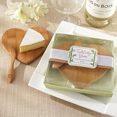 Kate Aspen Heart-Shaped Bamboo Cheese Board Cover