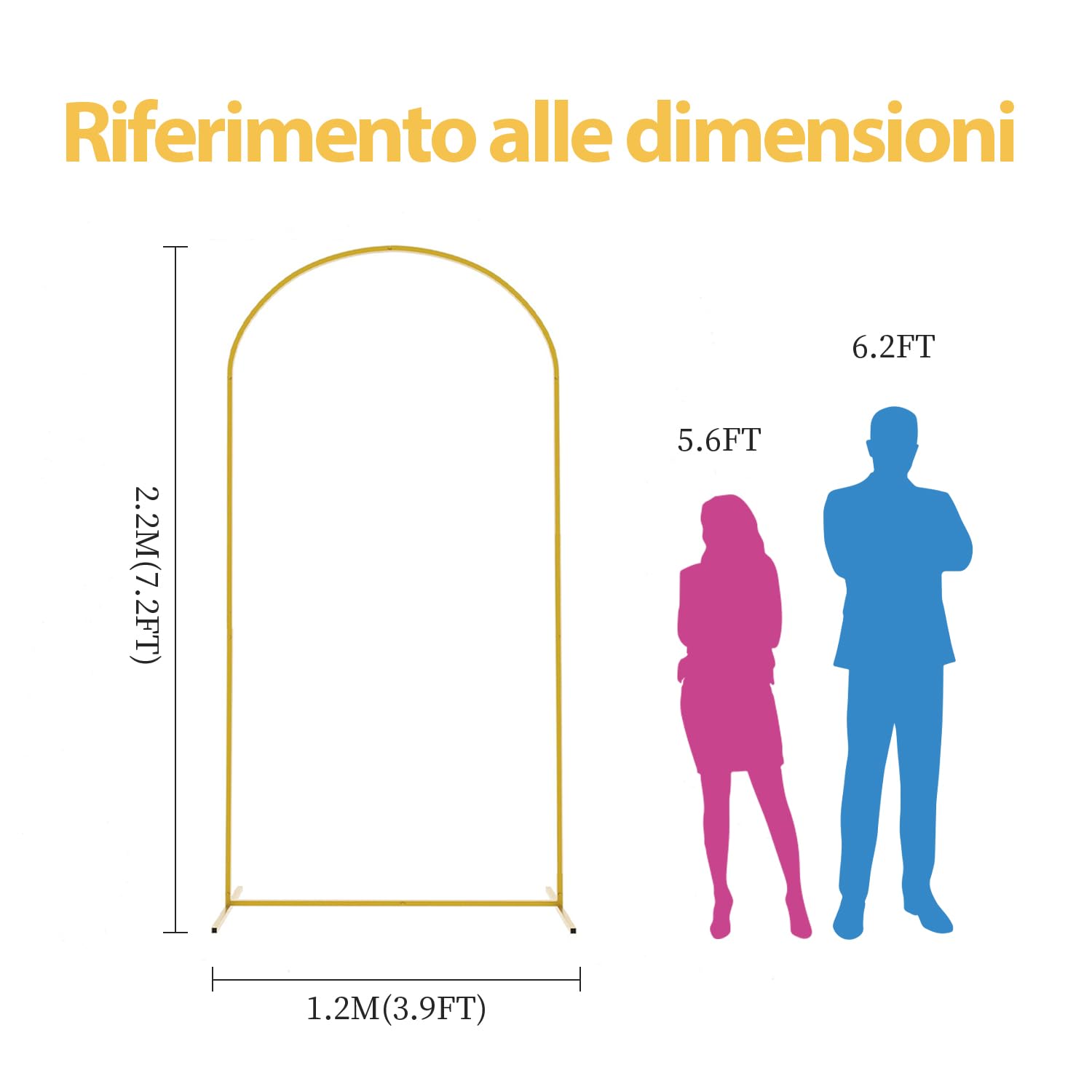 Arco di Palloncini in Metallo per Arco Nuziale, Arco Nuziale, Matrimonio, Fidanzamento, Festa di Compleanno, Cerimonia, Festa, Baby Shower, Decorazione da Giardino 2.2 m