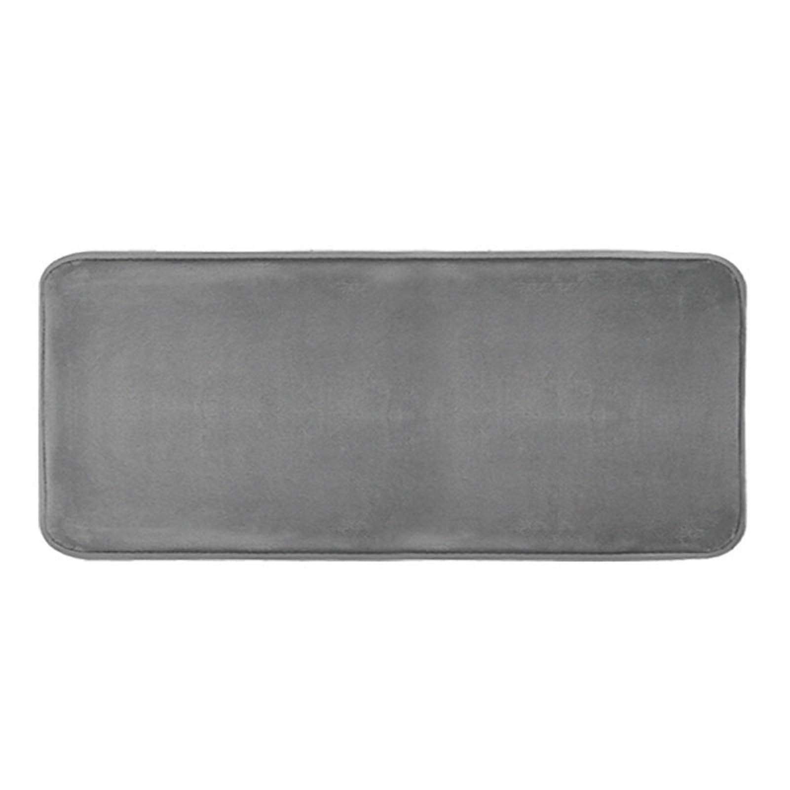 Memory Foam Long Bath Runner Absorbent Washable Non Slip Bathroom Rug for Floor Shower Tub Grey 16 x