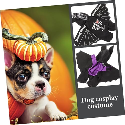 Disfraz para perro Halloween murciélago 41x33cm Negro miniatura 7