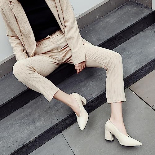 Mules à talon bloc PAYDVOIER | Escarpins rétro beige confortables