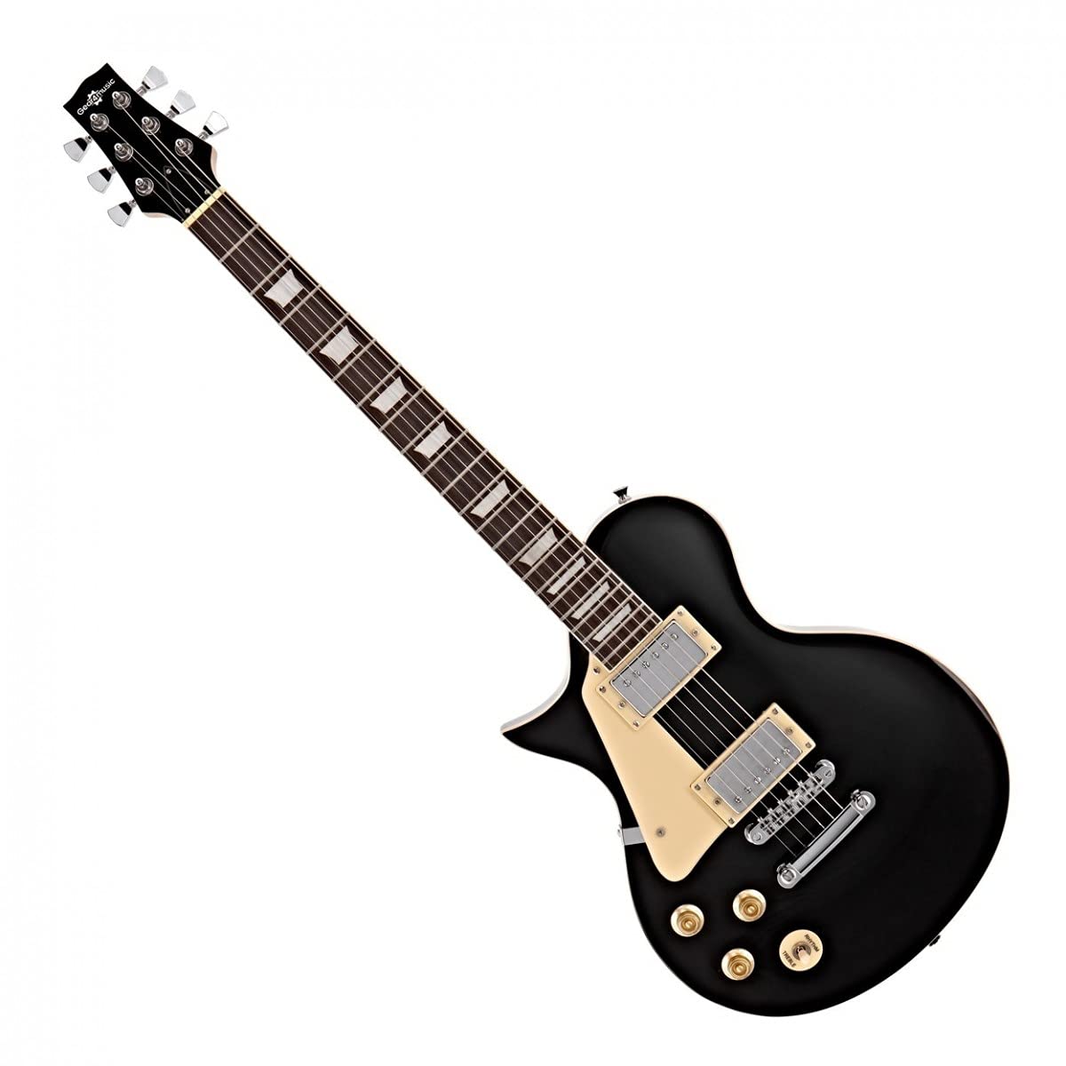 Pacchetto Chitarra Elettrica Mancini Principianti, Ampli 15W | Design Mancino con Ampli 15W e Accessori, Due Humbucker Chiusi Cromati, Top in Acero Fiammato, Manico