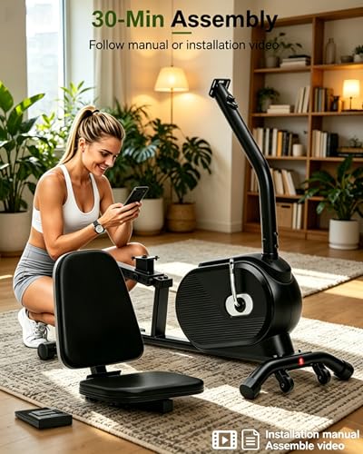 Recumbent Exercise Bike for Home Use | Comfortable Seat, 380LBS Weight Capacity, Smart App Integration, LCD Display, 16-Level Magnetic Resistance - Image 5