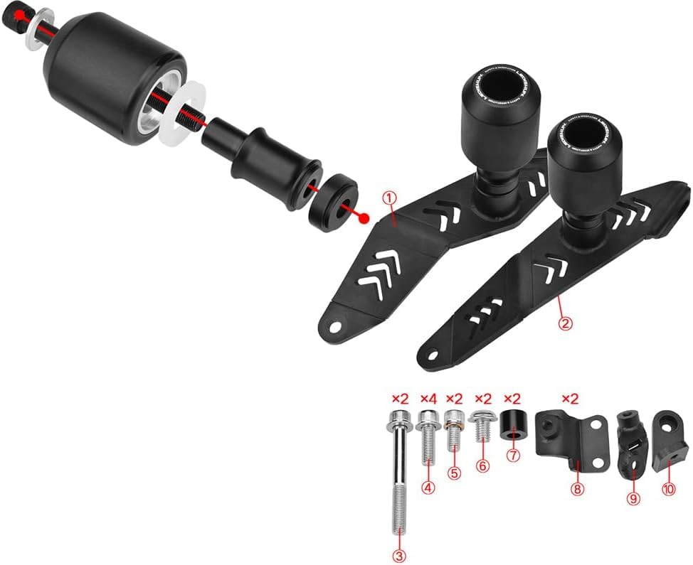 Amazon | LEDISHUN バイク スライダー・ガード フレームスライダー  